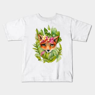 Fox in the tropics Kids T-Shirt